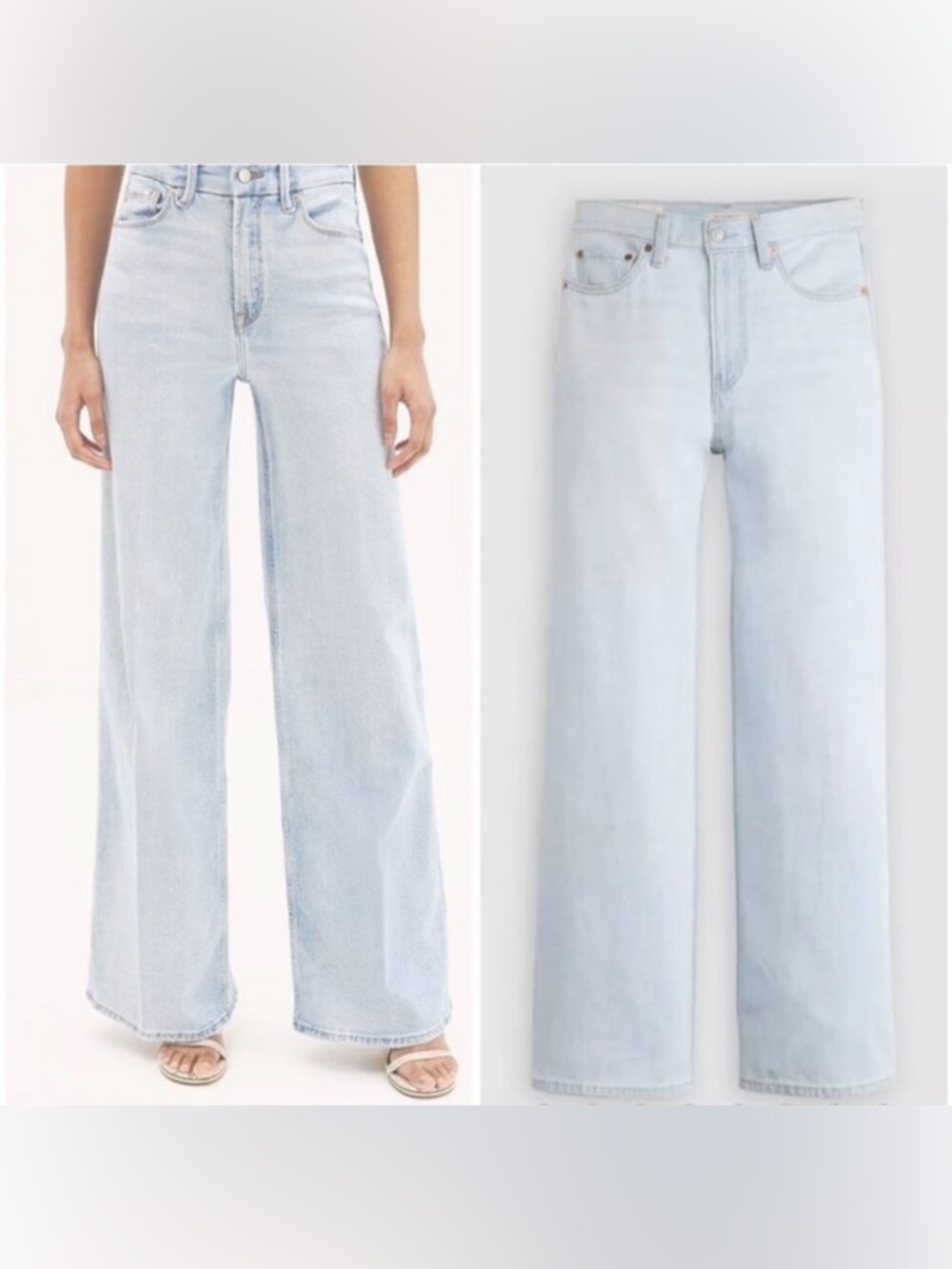 LEVIS Linen Blend Ribcage Wide Leg Jeans Luxury Trip 32" Inseam